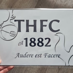 Tottenham Hotspur &#39;THFC stabilito 1882&#39; cartello in alluminio 12x8