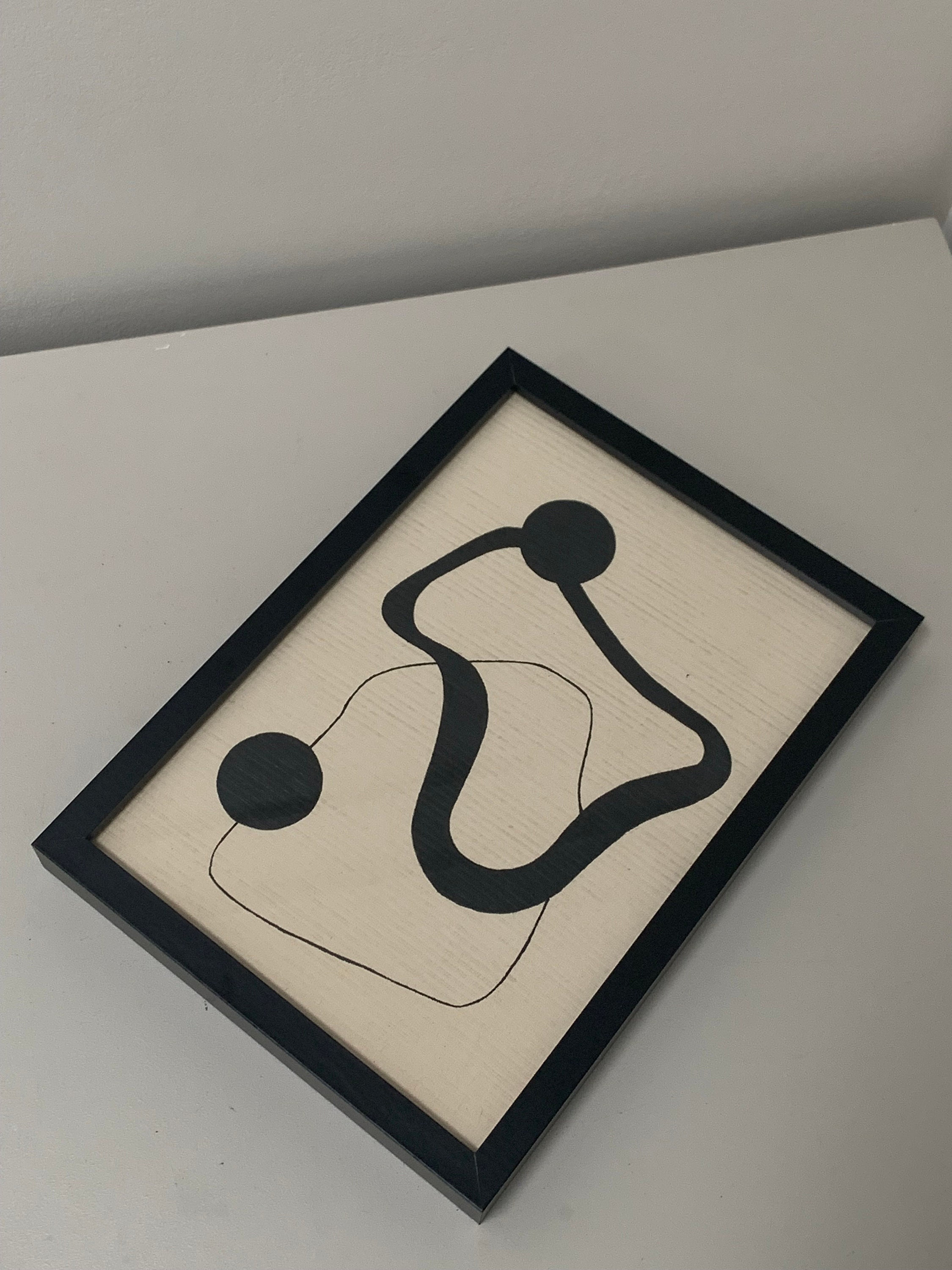 Affiche de Ronds et Cercles Abstrait