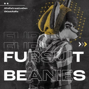 Fursuit Beanies Knitted Wool Homemade Custom High Quality