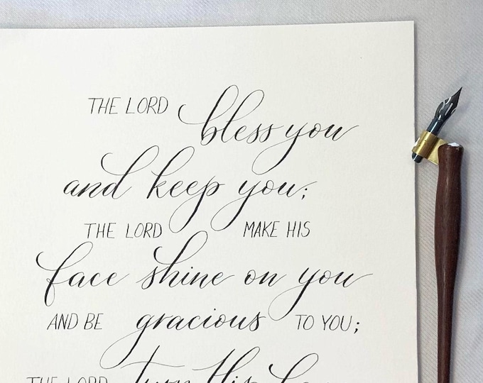 Custom Calligraphy; Calligraphy Quote; Handwritten Scripture, Bible ...