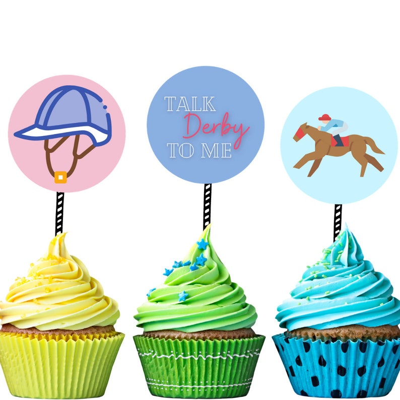 Kentucky Derby Printable Cupcake Toppers Etsy