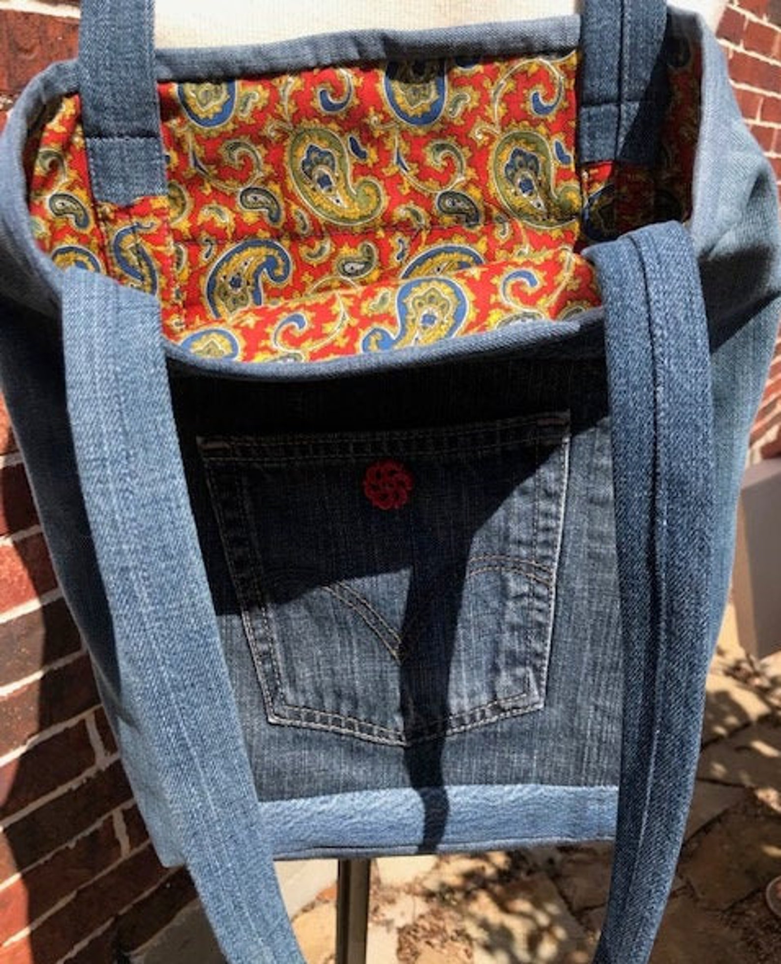 Levi Denim Tote Bag - Etsy