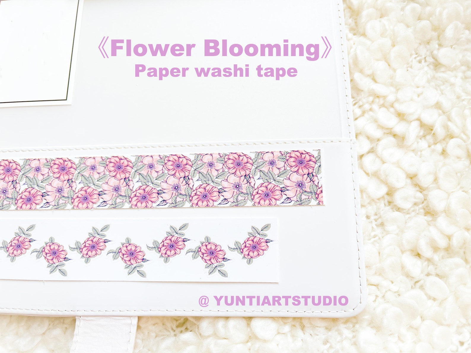 Flower Washi Tape Aesthetic Sticker Planner Sticker Etsy