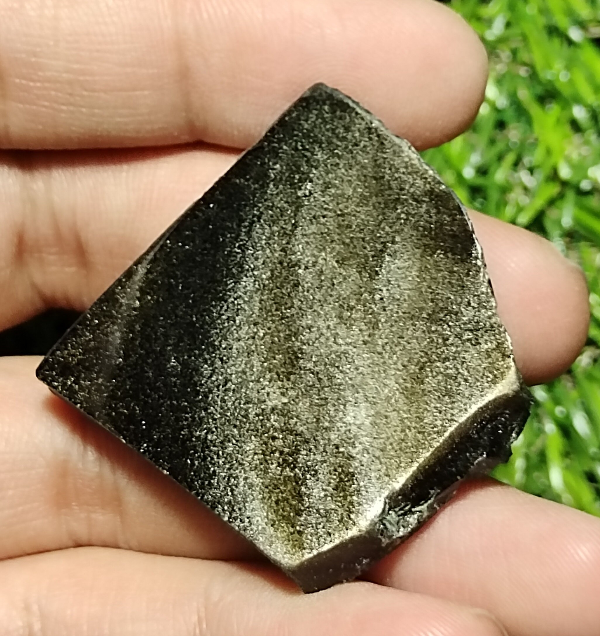 Natural Green Obsidian display piece Rough slice Gemstone to Etsy