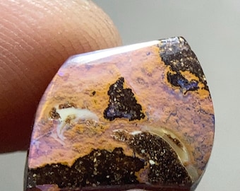 Dark Matrix Boulder Opal Cabochon, Galaxy Flash (13x11x3MM)