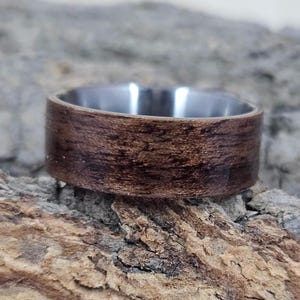 8mm Walnut Bentwood Ring, walnut bentwood ring, wood ring, wood anniversary, wedding ring, wood wedding band, men&#39;s gift, woman&#39;s gift