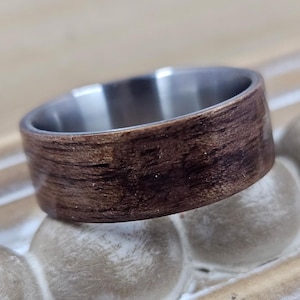 6mm Walnut Bentwood Ring, walnut bentwood ring, wood ring, wood anniversary, wedding ring, wood wedding band, men&#39;s gift, woman&#39;s gift