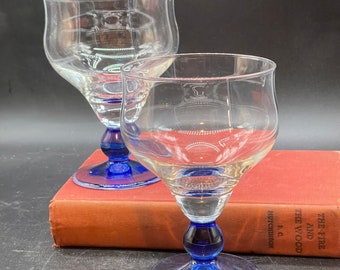 Cobalt Stem goblets for drinks or dessert