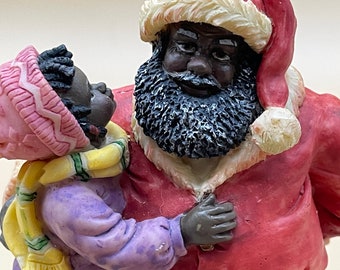 Black African American Santa figure