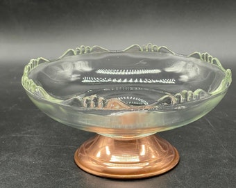 Copper stemmed bottomed crystal candy dish