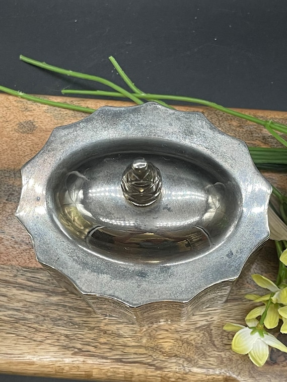 Godinger Silver lined ornate trinket jewelry box - image 3