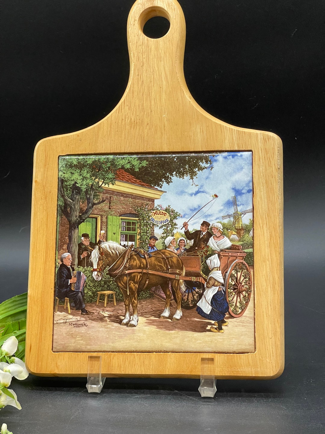 Framed Tile Cutting Board Decor Hot Plate Coaster Wall Decor From