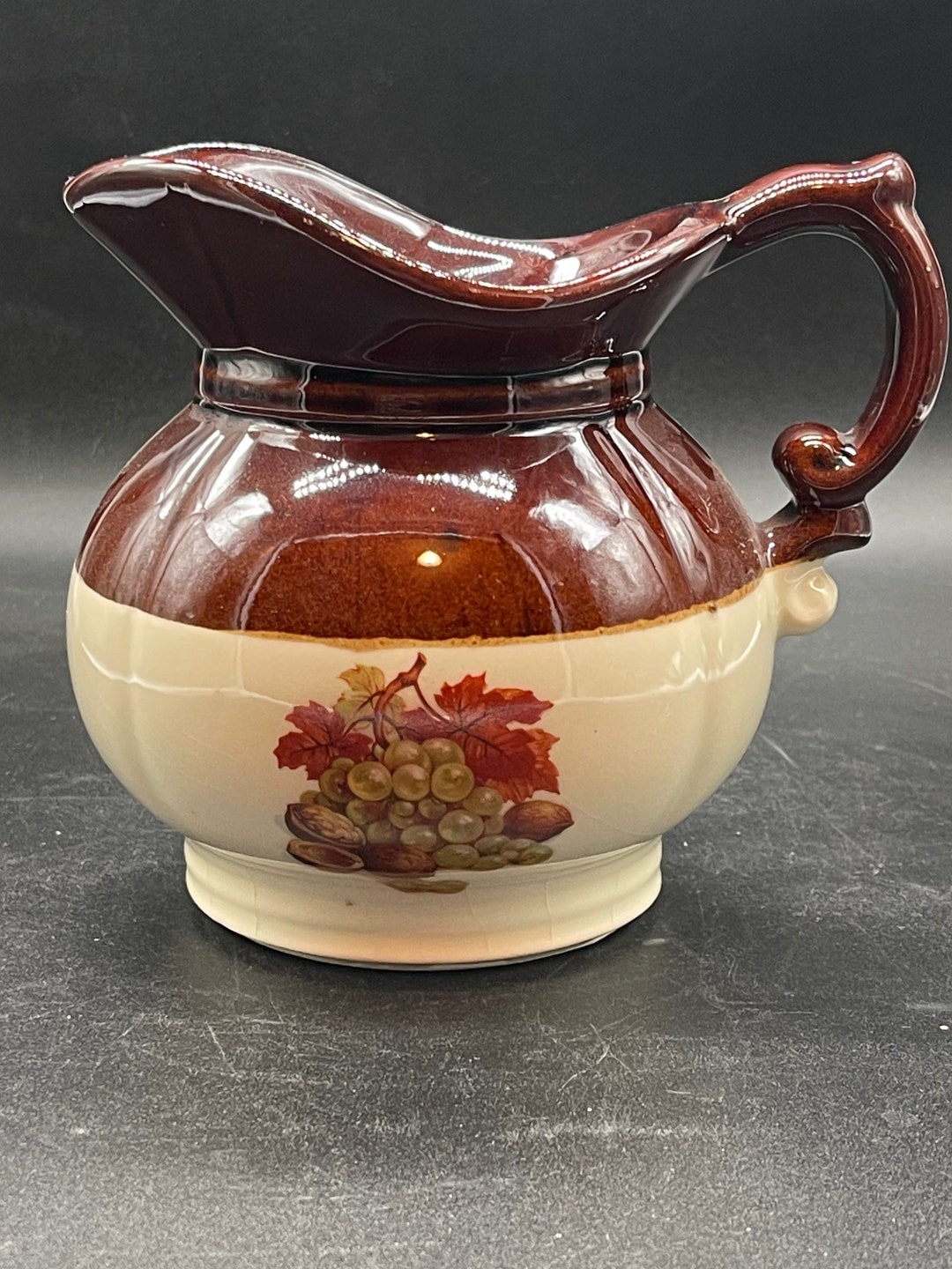 Brown Mccoy Pottery Fall Leaf Pitcher - Etsy
