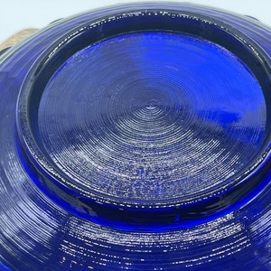 Cobalt Blenko art glass mid century large bowl image 6