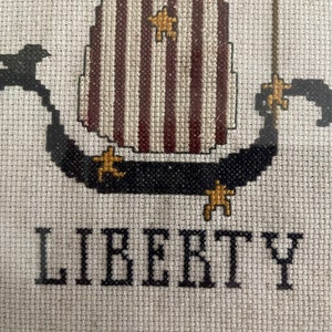 Lady Liberty Framed Cross Stitch for July - Etsy