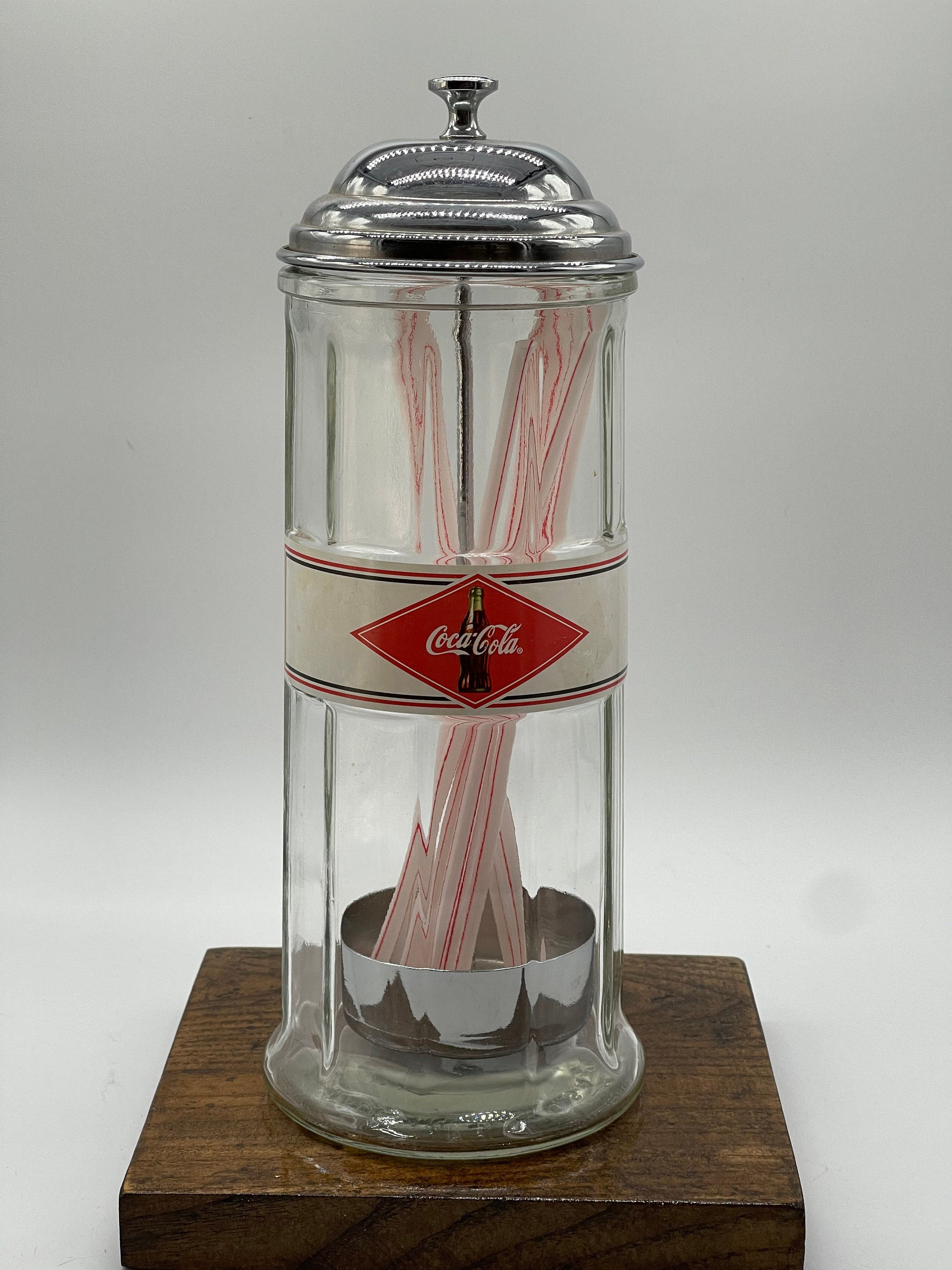 Vintage Soda Fountain Straw Holder with Lid and Original Lifter - Tall -  Ruby Lane