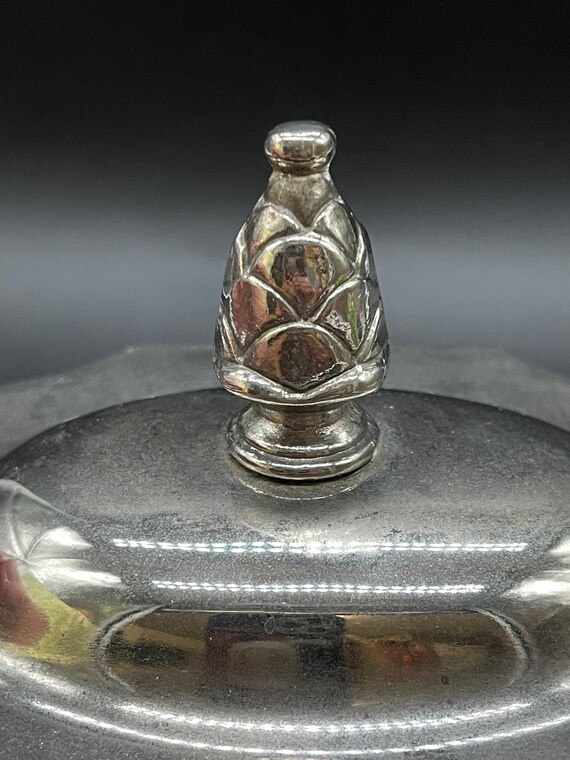 Godinger Silver lined ornate trinket jewelry box - image 8
