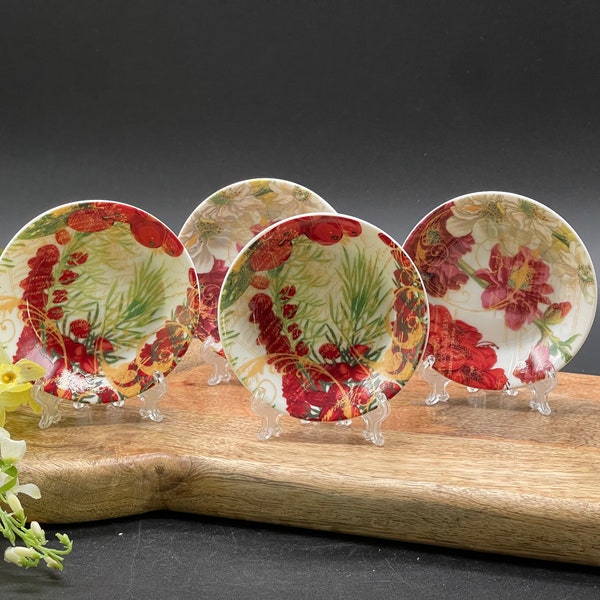 Rosanna Erbe Italiane Dipping Dishes - Set Of 4.25 Inch Italian Herb Appetizer Plates