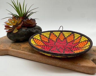 Handmade African woven bowl