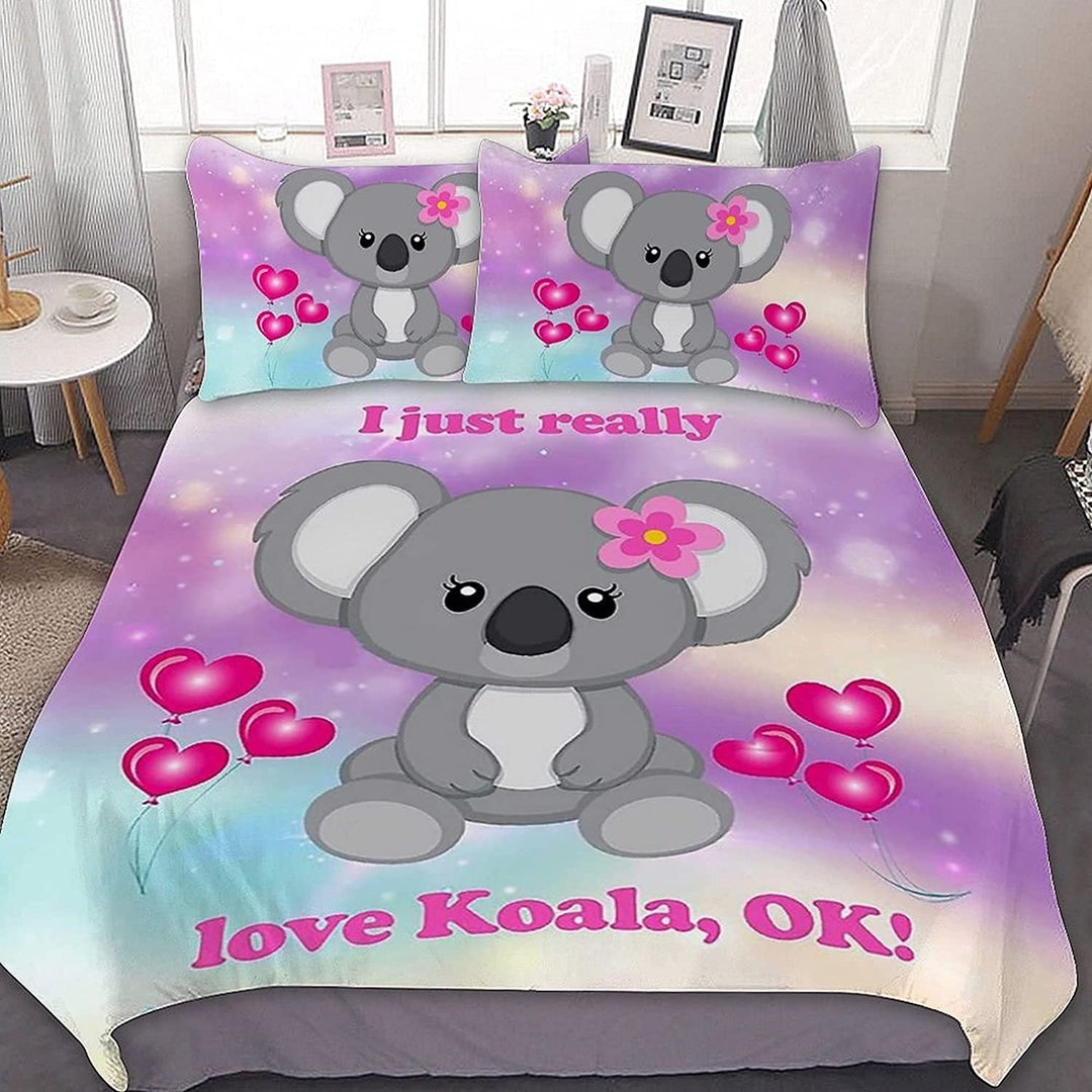 I Just Really Love Koala Comforter Set Bedding Set of 31 Etsy