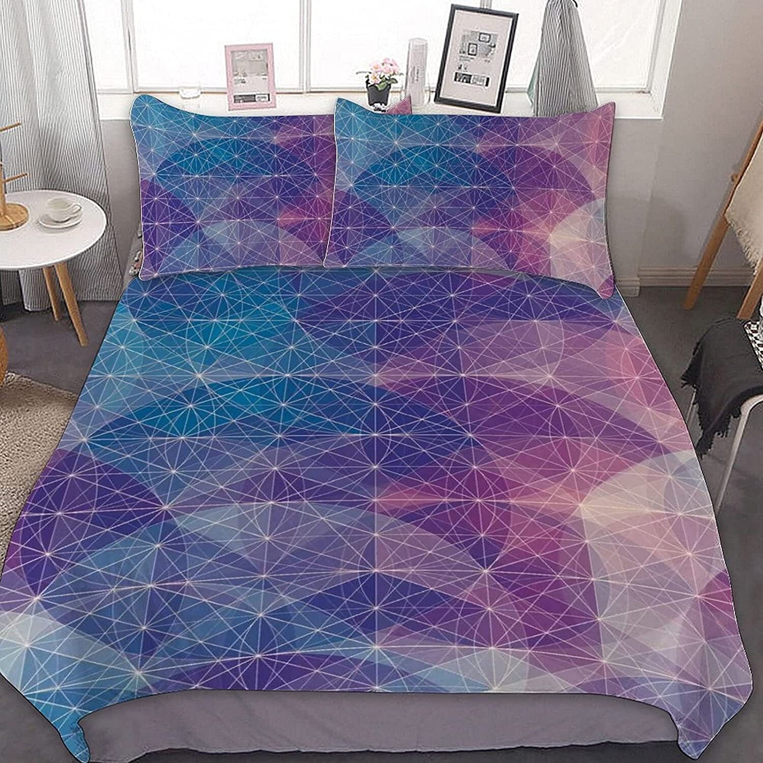 Modern Abstract Pattern Comforter Queen Bedding Set of 31 Etsy UK