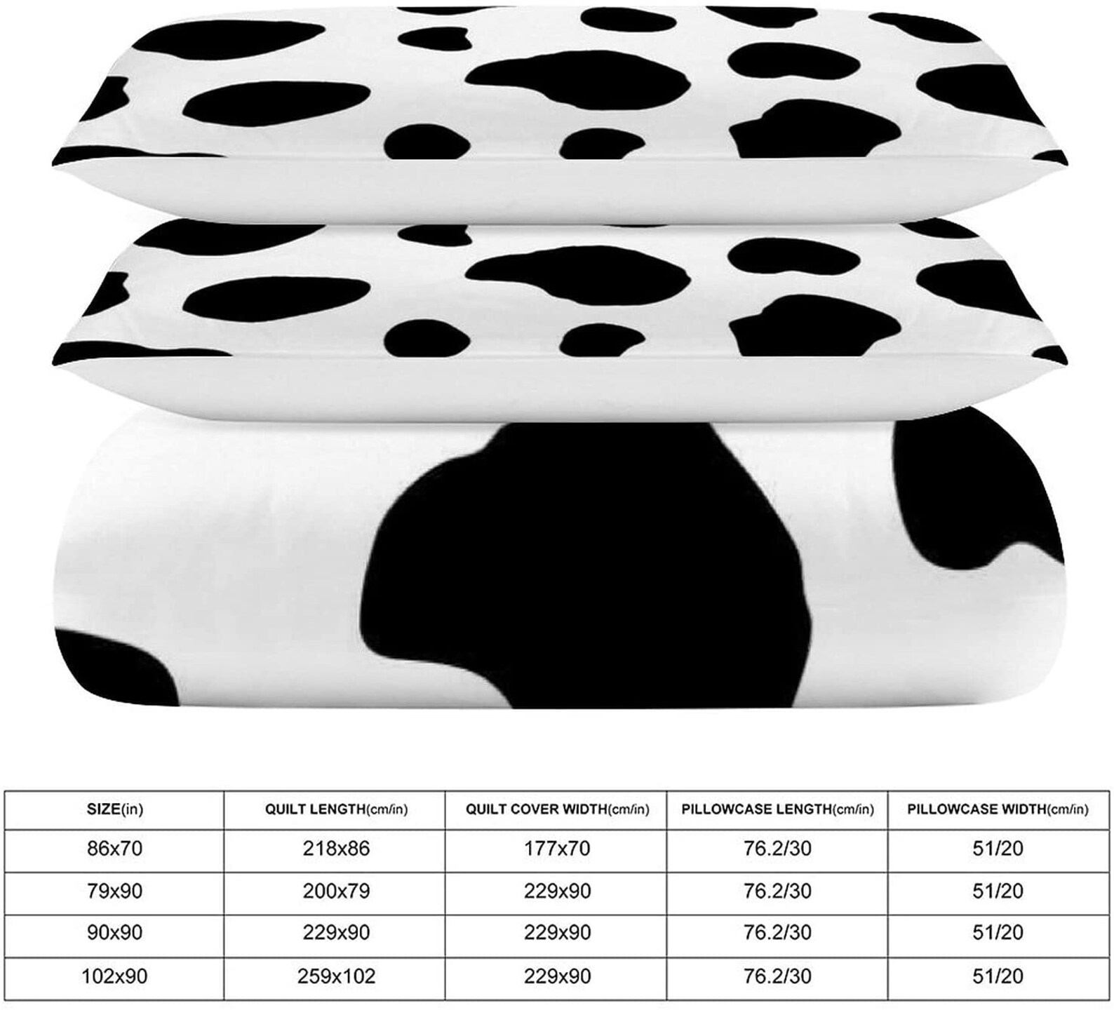 Cow Print Comforter Set Queen Bedding Set of 31 Duvet Cover Etsy Canada