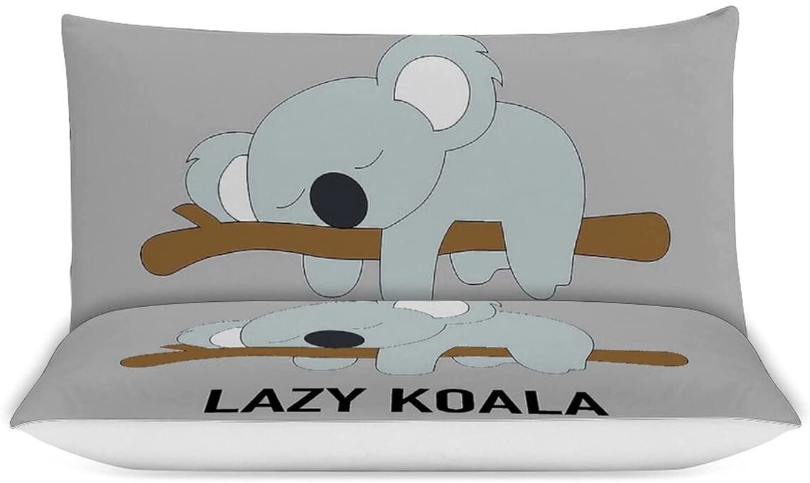 Lazy Koala on Branch Comforter Queen Bedding Set of 31 Duvet Etsy