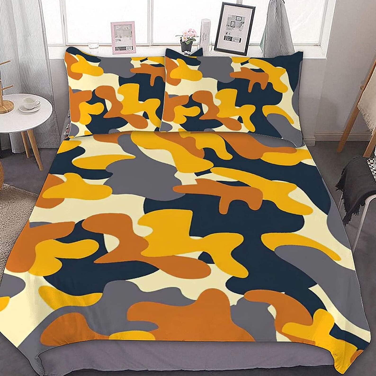 Camouflage Pattern Comforter Set Queen Bedding Set of 31 Etsy Australia