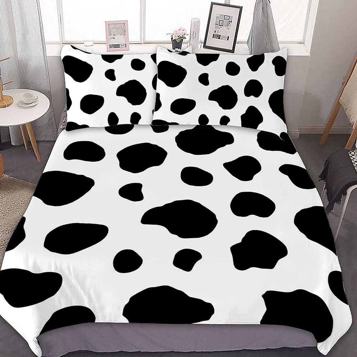 Cow Print Comforter Set Queen Bedding Set of 31 Duvet Cover Etsy