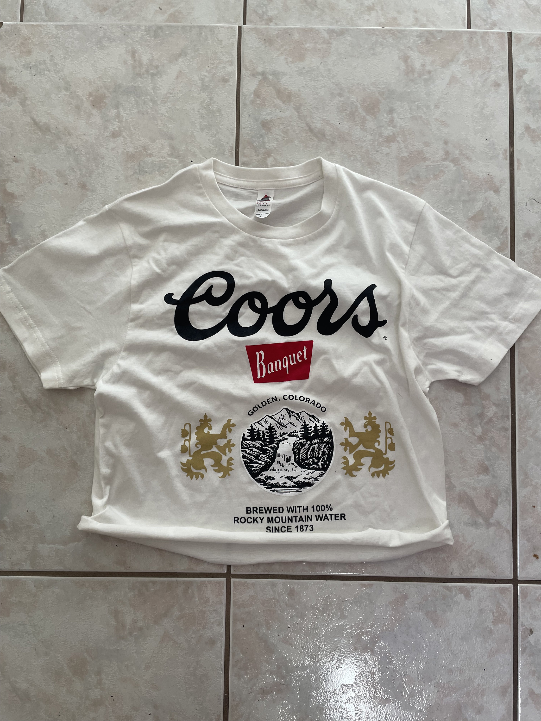 Coors Banquet Cropped Top Shirt | Etsy 