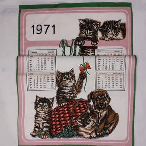 【レア】ビンテージ　万年カレンダー　壁掛けカレンダー Vintage cloth calendar - Etsy 日本