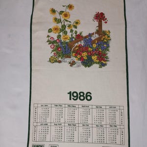 Vintage Calendar 1986 - Etsy