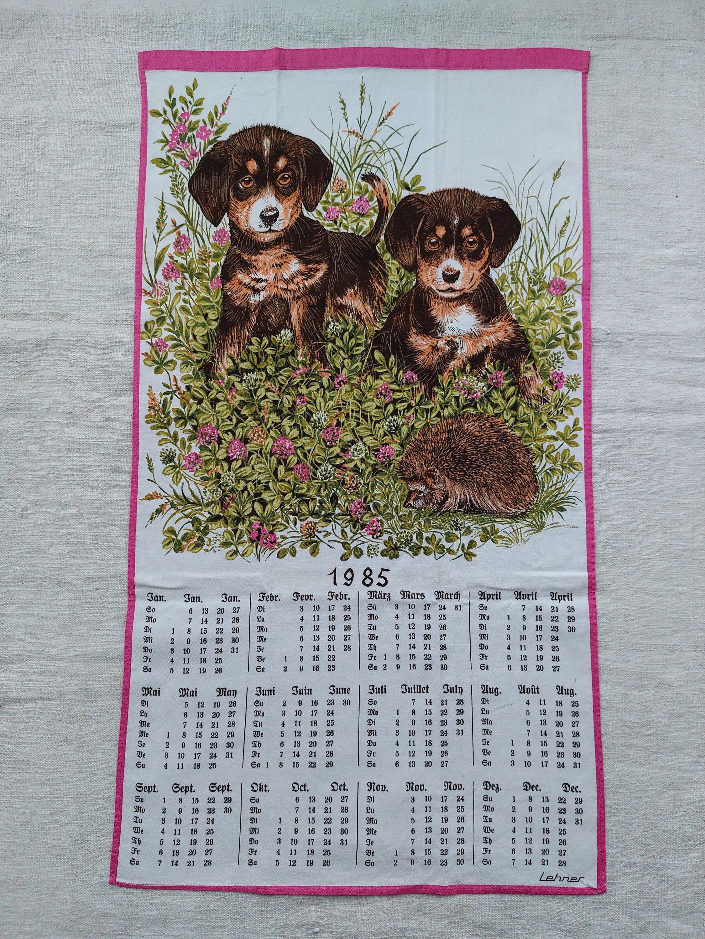 1985 cloth calendar - Etsy 日本