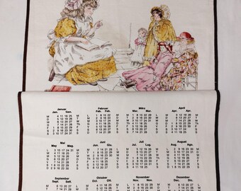 Vintage 2002 Year Cotton Calendar,for Vintage Calendar Collectors