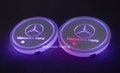 Mercedes Benz, AMG LED Cup Coaster - 2pcs, Light-Up Car Coaster Accessory, Wireless 7 Ambient Colour Lights & 3 Modes