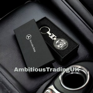 Mercedes Benz AMG, Affalterbach HQ, Double Sided Key Ring / Key Chain - Perfect Gift & Accessory for Mercedes Owners - Gift Box Optional