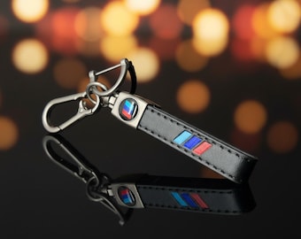 Portachiavi In Nylon E Pelle Per BMW E60 F30 G01 – 3 Colori Con Logo Metallico, Accessorio Auto Elegante