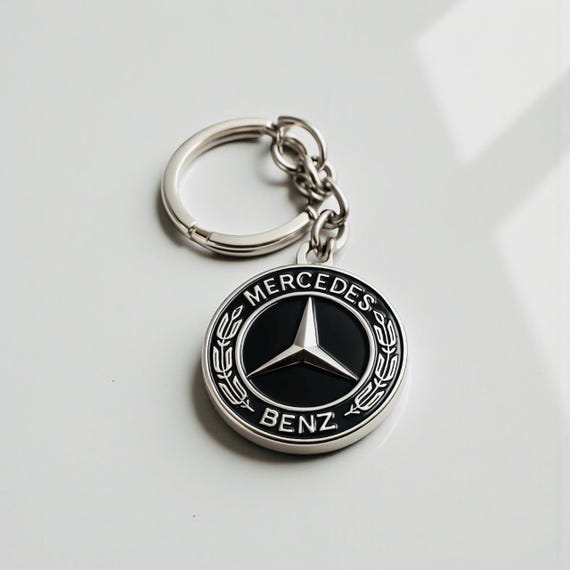 ブラックのメルセデス・ベンツAMG、ソリッドリース、両面キーリング