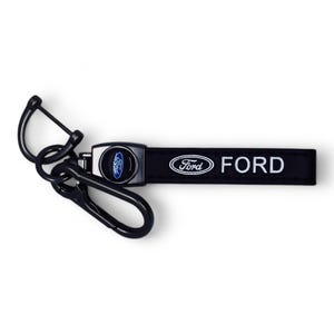 Ford, ST Line Leder Schlüsselanhänger - Luxus-Geschenk für Auto-Enthusiasten, hochwertiges Leder, elegantes Autozubehör, perfekt als Geschenk für Ford-Besitzer