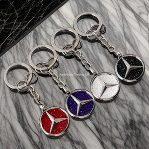 Mercedes Benz, AMG Luxury Key Ring with Rhinestone Embellishments - Perfect Accessory for Mercedes Enthusiasts and Stylish Keychains