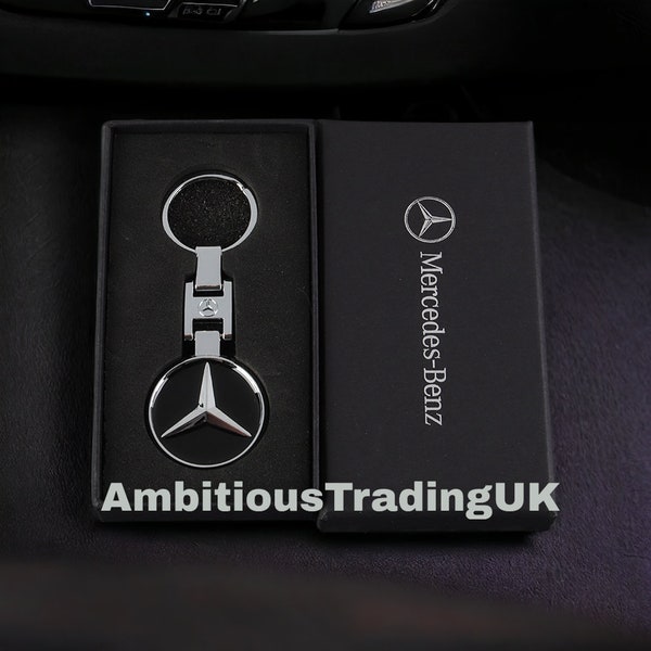 Mercedes Benz, AMG Black Star, Double Sided Key Ring / Key Chain - Perfect Gift & Accessory for Mercedes Enthusiasts - Gift Box Optional