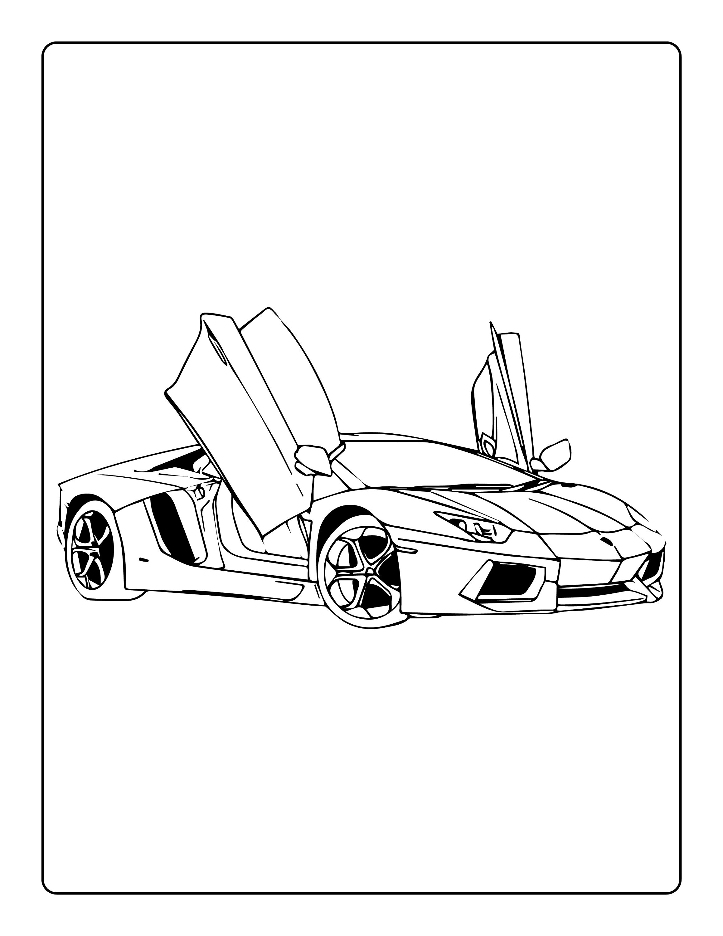 Cool Car Coloring Pages For Kids | Etsy