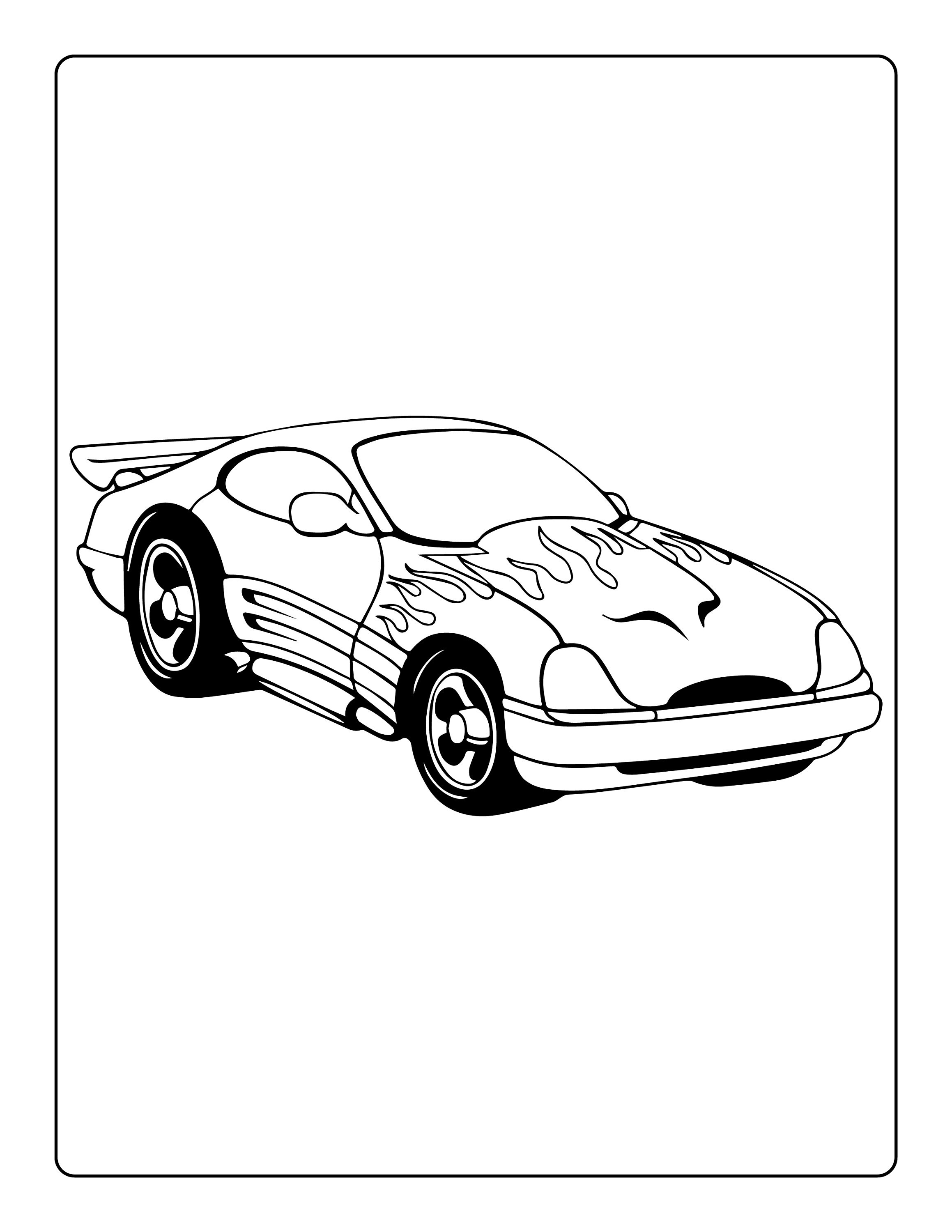 Cool Car Coloring Pages For Kids | Etsy