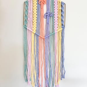 Macrame Pastel Dragonfly Wall Hanging