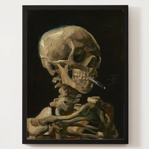 Vincent Van Gogh - Head of a Skeleton with a Burning Cigarette - Fine Art Digital Print