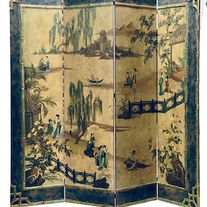Antique Painted Japanese Screens - Etsy