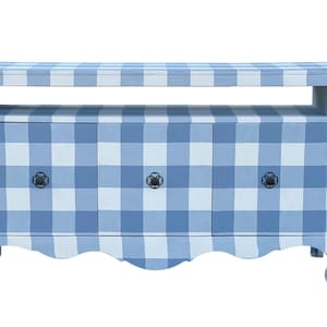 Large Tall Upholstered Buffet/Credenza in Serena & Lily Perennials