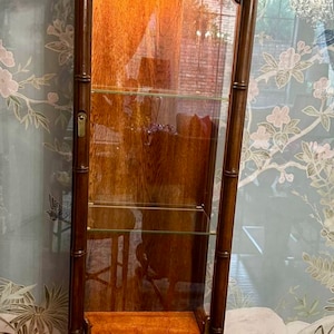 Faux Bamboo Display/Curio/China Cabinet