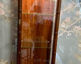 Faux Bamboo Display/Curio/China Cabinet