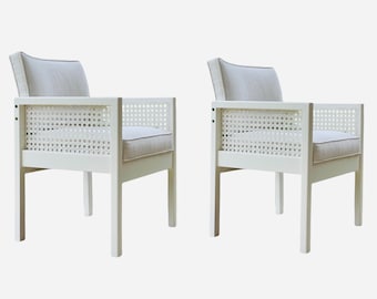 Set of Six Milo Baughman for Lane Altavista Rattan Dining Chairs